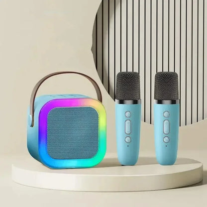 Draagbare Bluetooth Karaoke Machine met Draadloze Microfoons - Leuk Familie Zang Geschenk