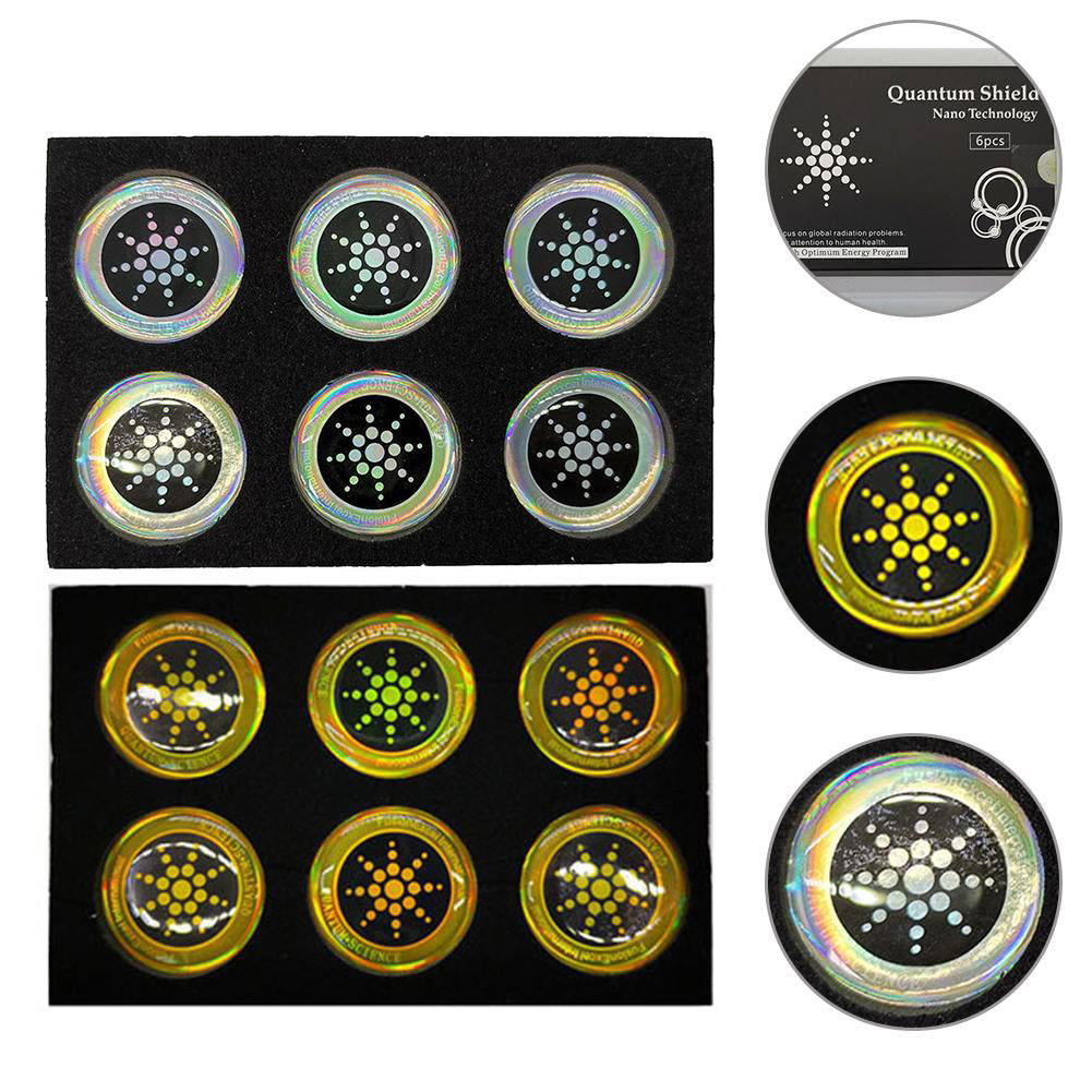 6-Pack EMF Sticker Anti Stralingsbescherming voor Mobiele Telefoons, Tablets, Laptops, Routers