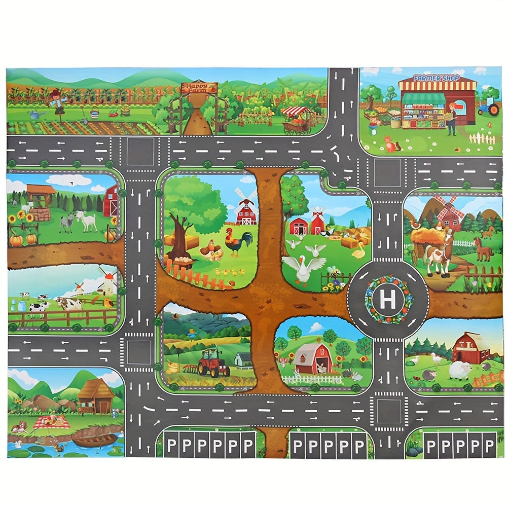 Interactief Speelkleed Avontuur – Ontdek Boerderij en Verkeer Met Speelgoed