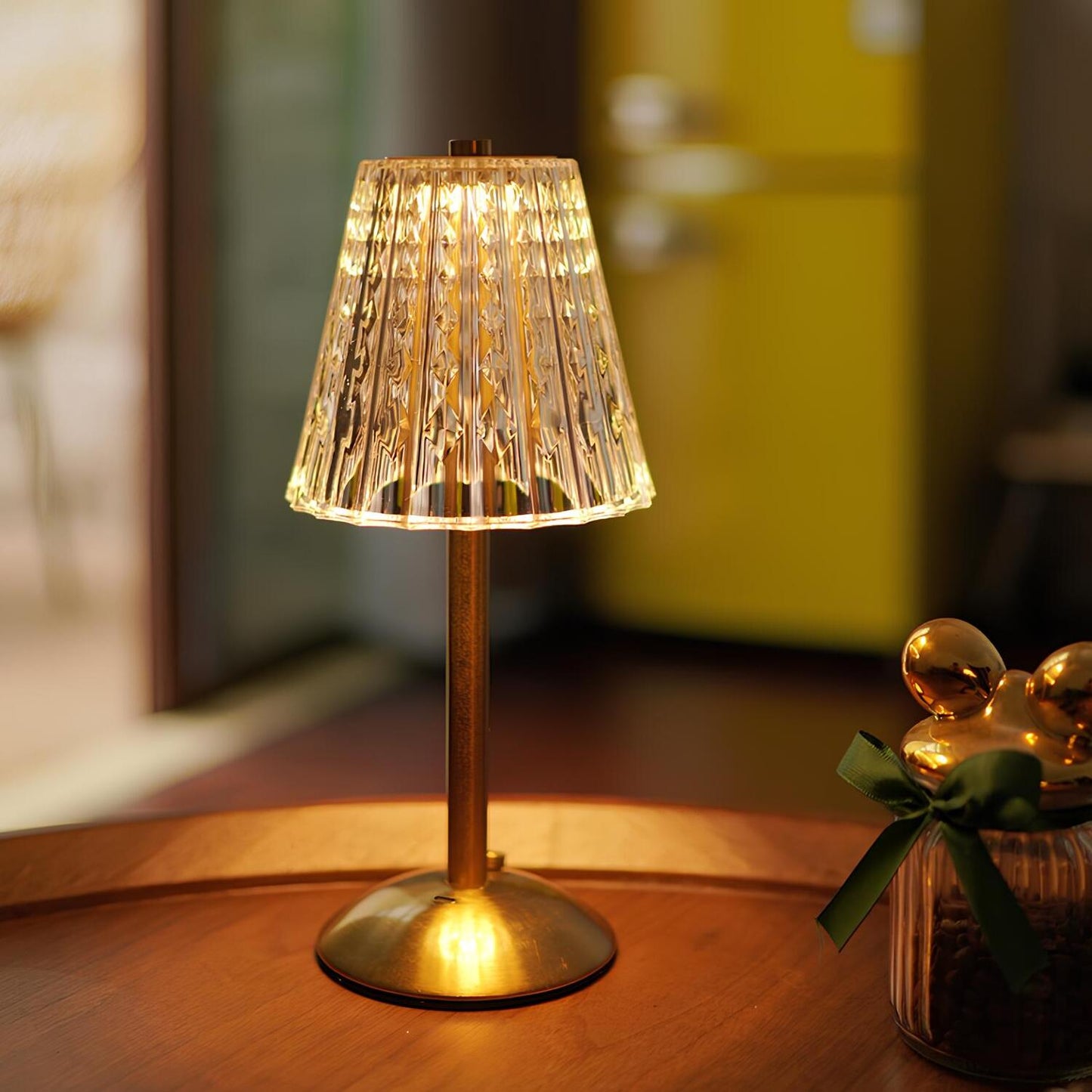 Gouden Kristallen Tafellamp