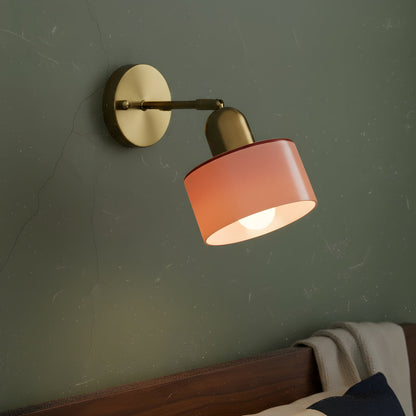 Bauhaus Wandlamp met Gekleurd Glas