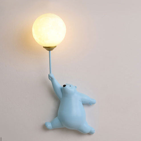 Schattige Beer Wandlamp Kinderkamer Ballonlicht Decoratief
