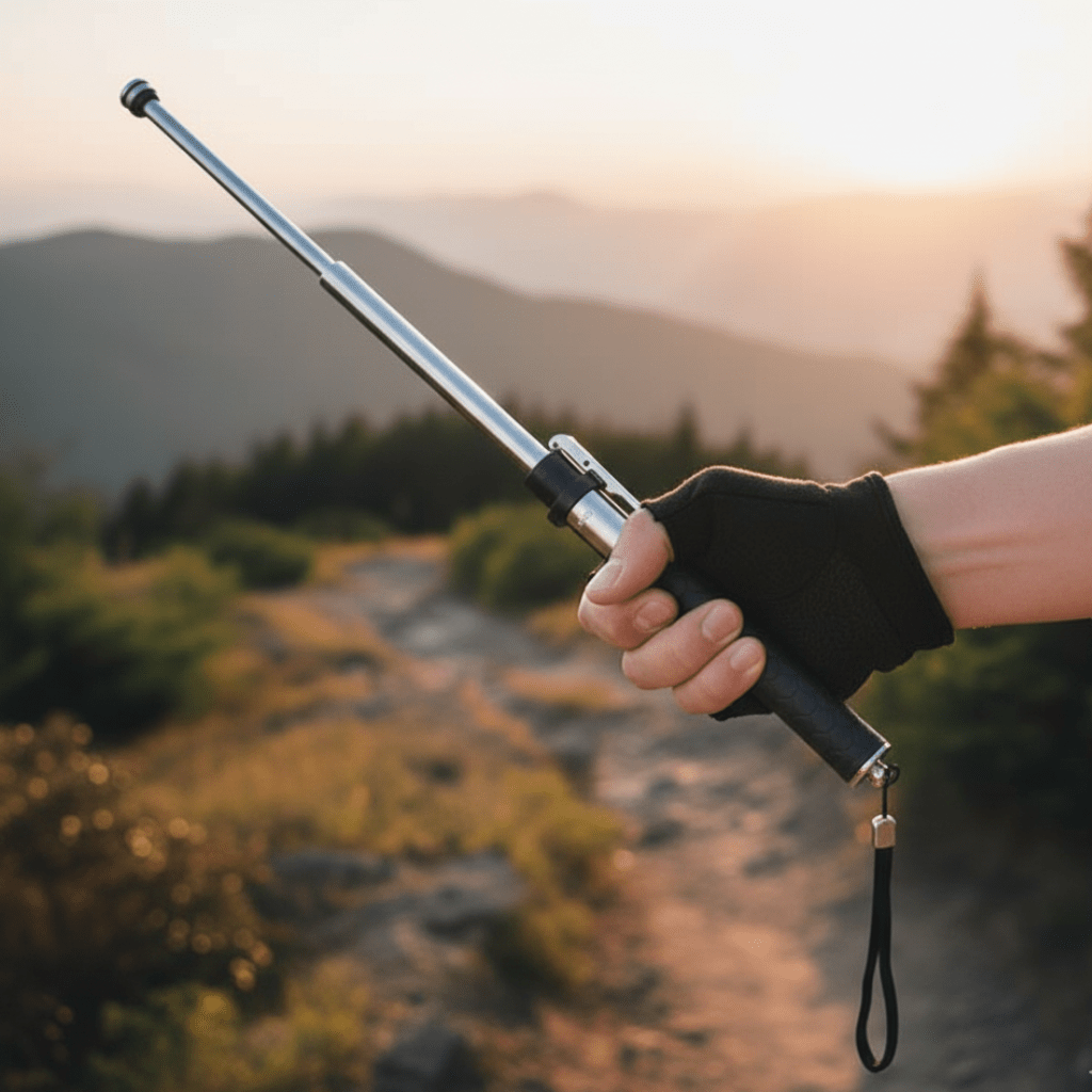Guardian Trek Stick - Automatische wandelstok met zelfverdedigingsfunctie