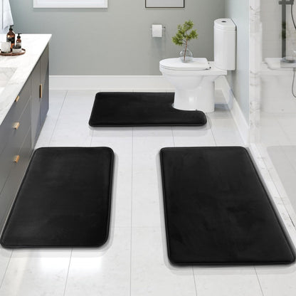 VelvaLuxe – Premium Memory Foam Badmatten Set (3-delig) voor Ultiem Comfort