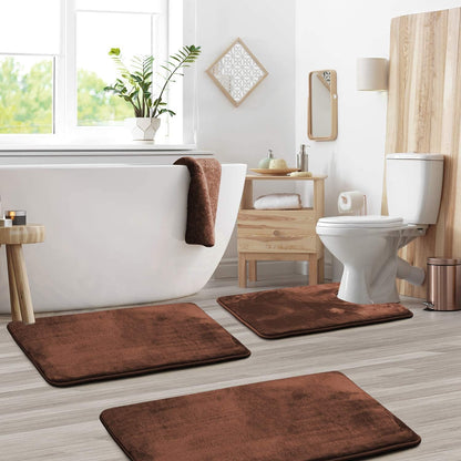 VelvaLuxe – Premium Memory Foam Badmatten Set (3-delig) voor Ultiem Comfort