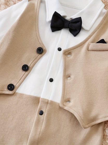 Oliver Gentleman Romper – Chique Babypak met Vlinderdas