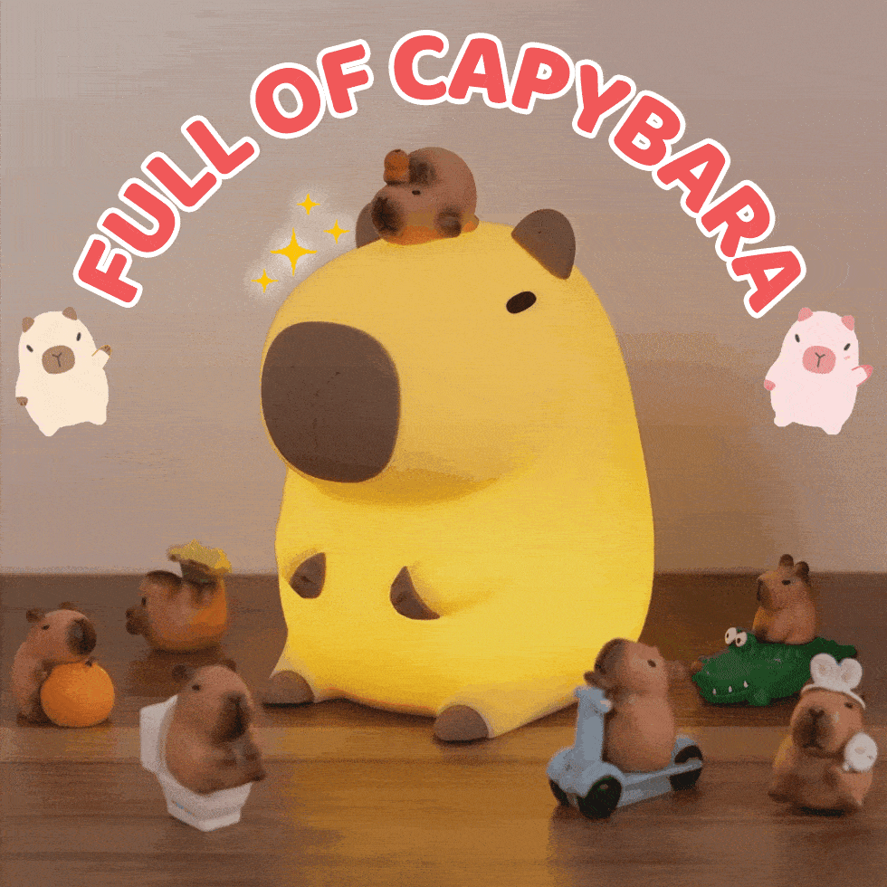 Capybara Vol met Capy Squishy Nachtlampje Figurines Schattige Set DIY Bureau Collectie Perfect Cadeau
