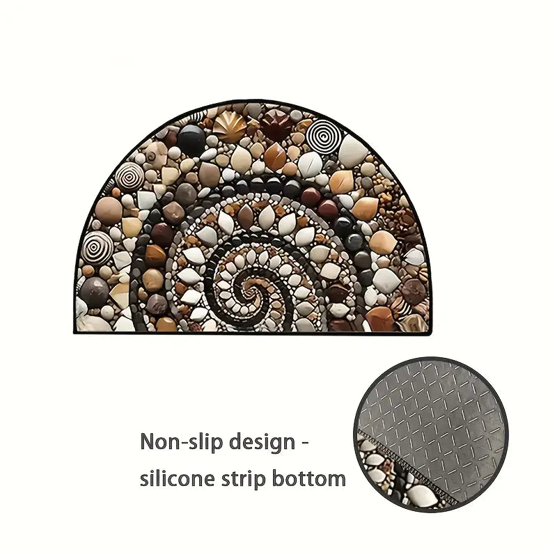 Coastal Spiral™ – Oceaan-geïnspireerde Kiezel- en Schelpenmat