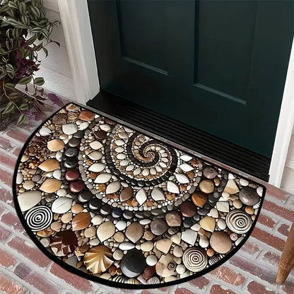 Coastal Spiral™ – Oceaan-geïnspireerde Kiezel- en Schelpenmat