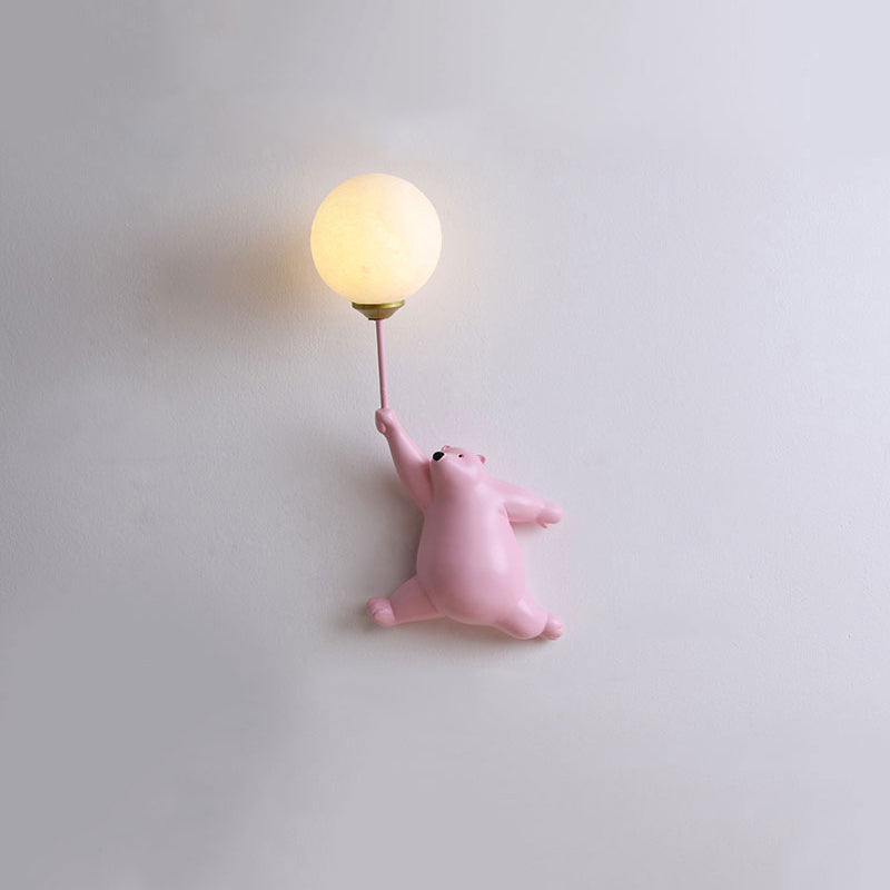 Schattige Beer Wandlamp Kinderkamer Ballonlicht Decoratief