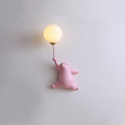 Schattige Beer Wandlamp Kinderkamer Ballonlicht Decoratief