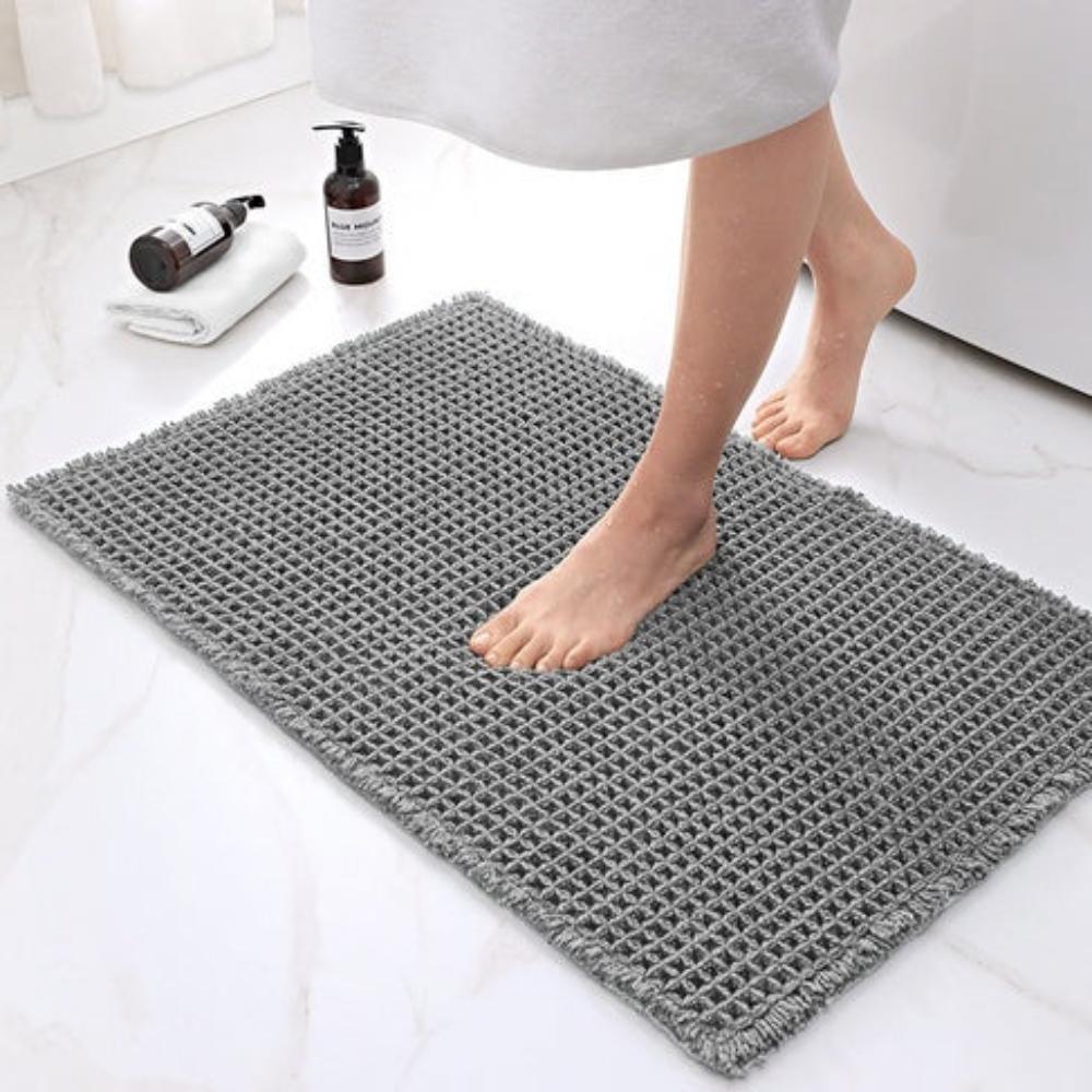 LuxeWeave – Wafelstructuur Badmat met Ultiem Comfort & Absorptie