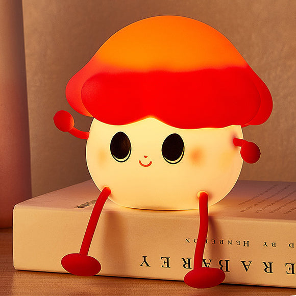Schattige Paddenstoel Squishy Silicone Nachtlamp - Perfect Cadeau voor Kinderen en Meisjes