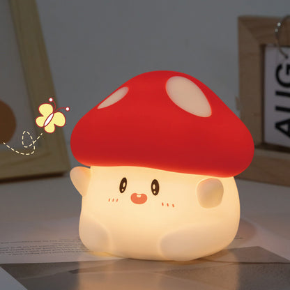 Schattige Paddenstoel Squishy Silicone Nachtlamp - Perfect Cadeau voor Kinderen en Meisjes