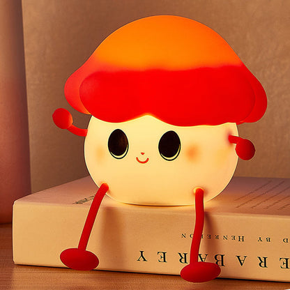 Paddenstoel LED Squishy Tap Tap Nachtlamp