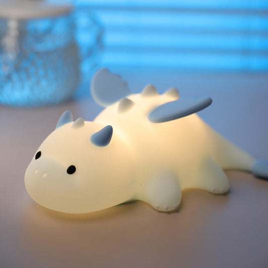 Squishy Silicone Schattige Baby Draak LED Nachtlamp - Perfect Cadeau voor Kinderen en Meisjes