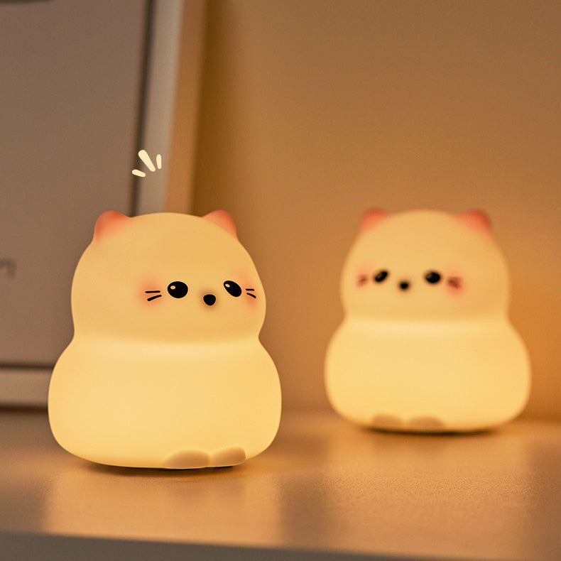 Schattige Kitten Silicone Squishy Nachtlampje Tiklamp Beste Cadeau Voor Baby en Meisje