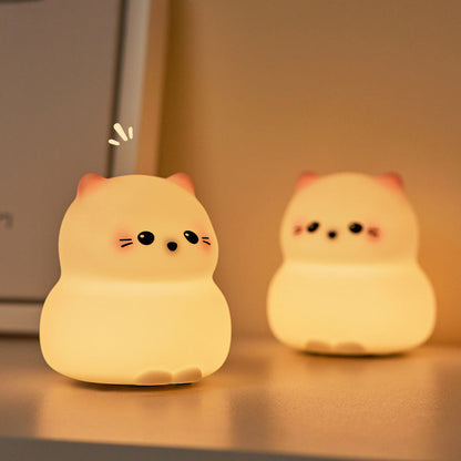 Schattige Kitten Silicone Squishy Nachtlampje Tiklamp Beste Cadeau Voor Baby en Meisje