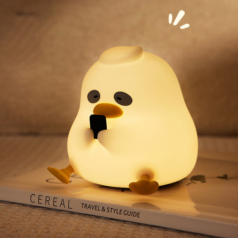 Schattige Eend LED Squishy Nachtlamp Voor Cadeau USB Oplaadbare Eend Lamp