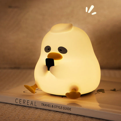 Schattige Eend LED Squishy Nachtlamp Voor Cadeau USB Oplaadbare Eend Lamp