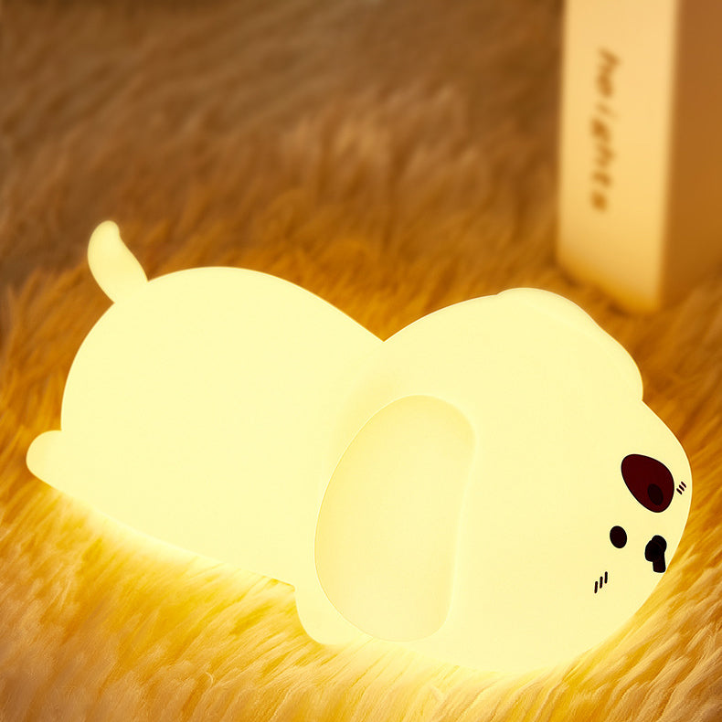 Schattige Puppy Nachtlamp LED Squishy Siliconen Tap Lamp Beste Cadeau voor Baby en Meisje