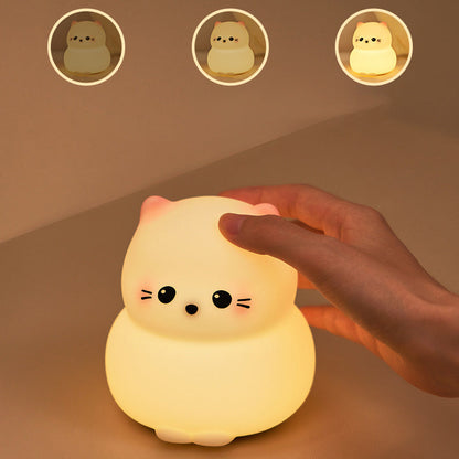 Schattige Kitten Silicone Squishy Nachtlampje Tiklamp Beste Cadeau Voor Baby en Meisje