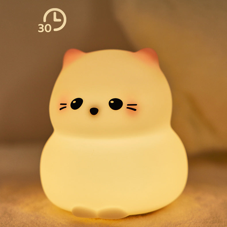 Schattige Kitten Silicone Squishy Nachtlampje Tiklamp Beste Cadeau Voor Baby en Meisje