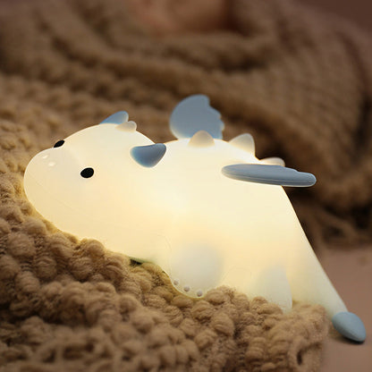 Squishy Silicone Schattige Baby Draak LED Nachtlamp - Perfect Cadeau voor Kinderen en Meisjes