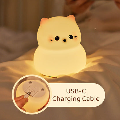 Schattige Kitten Silicone Squishy Nachtlampje Tiklamp Beste Cadeau Voor Baby en Meisje