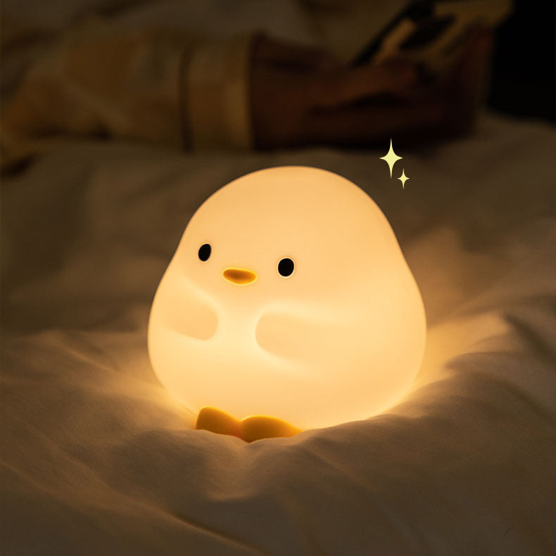 Schattige Eend LED Squishy Nachtlamp Voor Cadeau USB Oplaadbare Eend Lamp