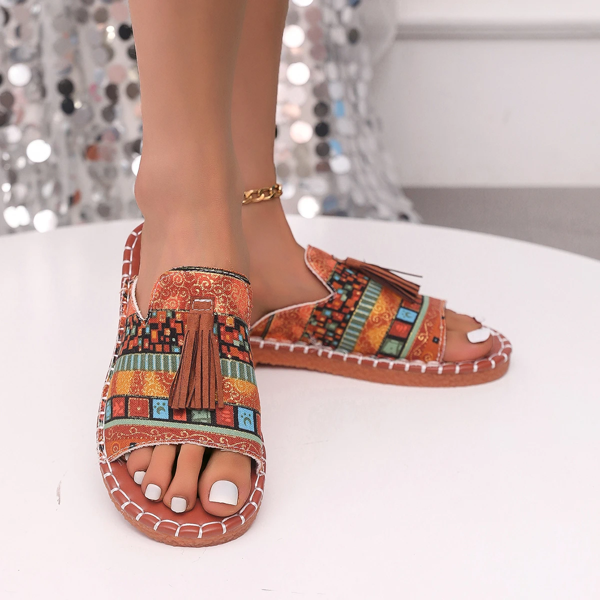 Boho-Franjesandalen