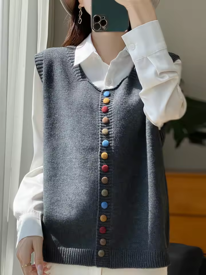 Klassieke Herfstcardigan Casual Warm Stijl