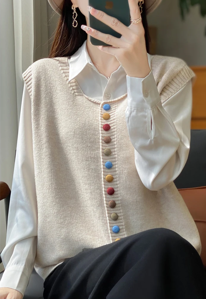 Klassieke Herfstcardigan Casual Warm Stijl