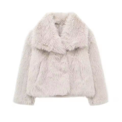 Luxe Cropped Faux Fur Jas