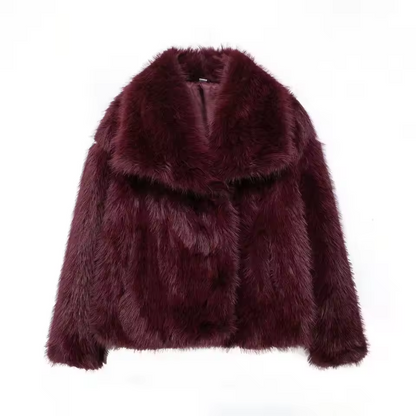 Luxe Cropped Faux Fur Jas