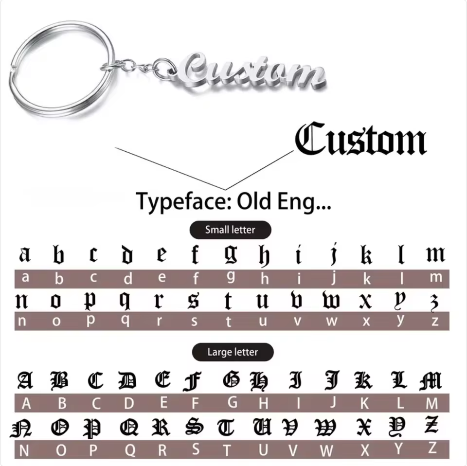 Custom Naam Sleutelhanger