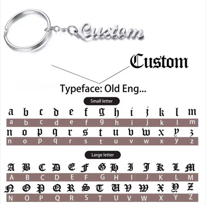 Custom Naam Sleutelhanger