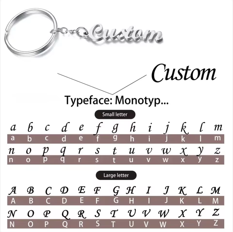 Custom Naam Sleutelhanger