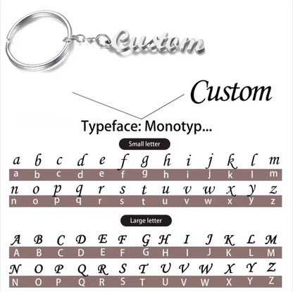 Custom Naam Sleutelhanger