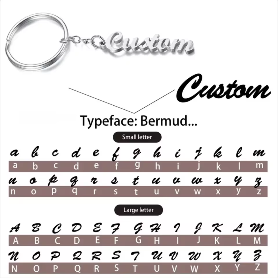 Custom Naam Sleutelhanger