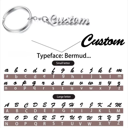 Custom Naam Sleutelhanger