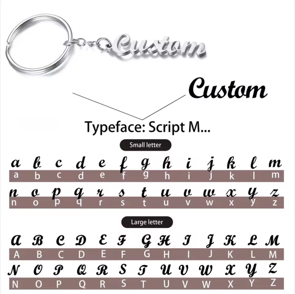 Custom Naam Sleutelhanger