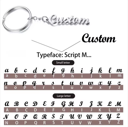 Custom Naam Sleutelhanger