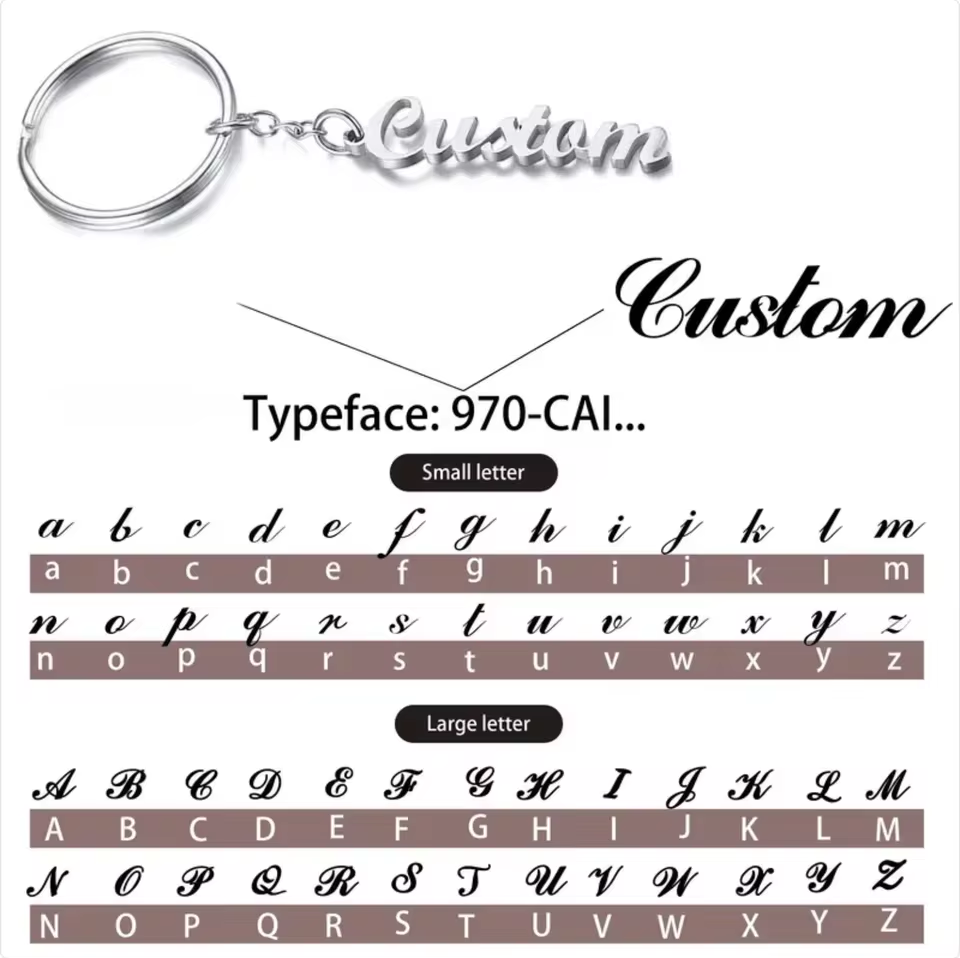 Custom Naam Sleutelhanger