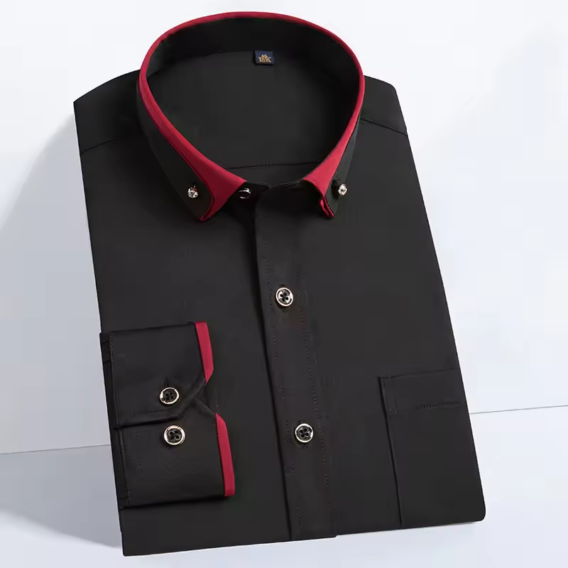 Heren Longsleeve Shirt - Klassiek