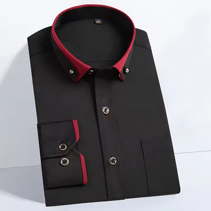 Heren Longsleeve Shirt - Klassiek