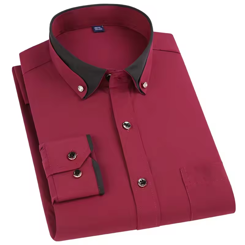 Heren Longsleeve Shirt - Klassiek