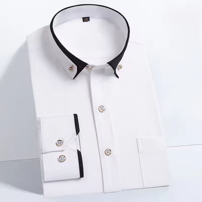 Heren Longsleeve Shirt - Klassiek