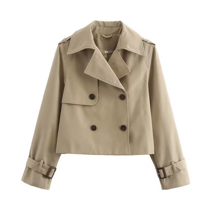 Dames Cropped Trenchcoat