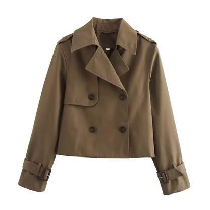 Dames Cropped Trenchcoat